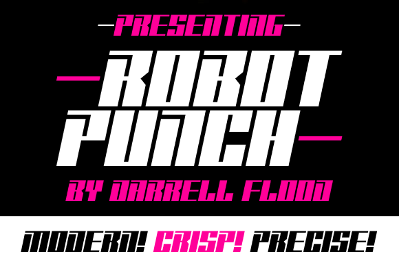 Robot Punch Font for Editorial Design and Branding