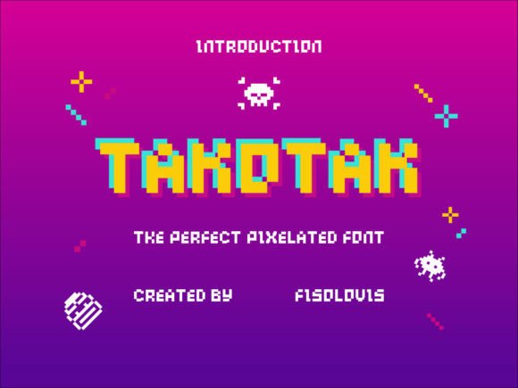 Takotak Font: A Pixelated Touch for Craft Projects